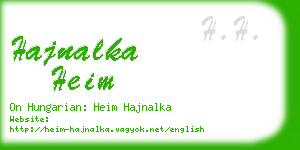 hajnalka heim business card